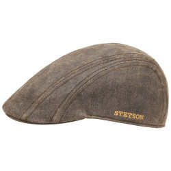 Cappello Stetson in cotone vecchio marrone