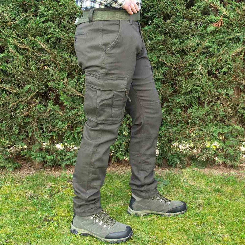 Pantaloni da caccia F2 kaki per uomo