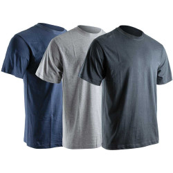 Set di 3 T-shirt LMA grigio blu nero
